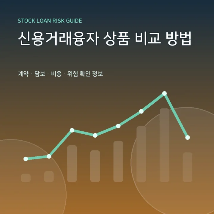 신용거래융자 상품 비교 방법