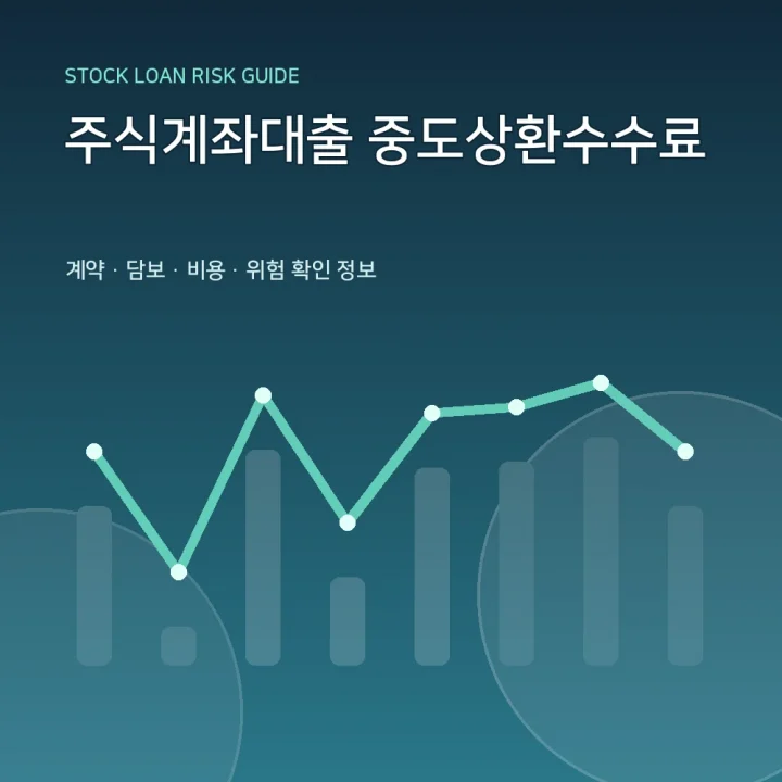 주식계좌대출 중도상환수수료